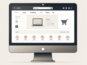 ecommerce platform on a desktop computer