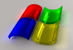glossy windows logo mockup